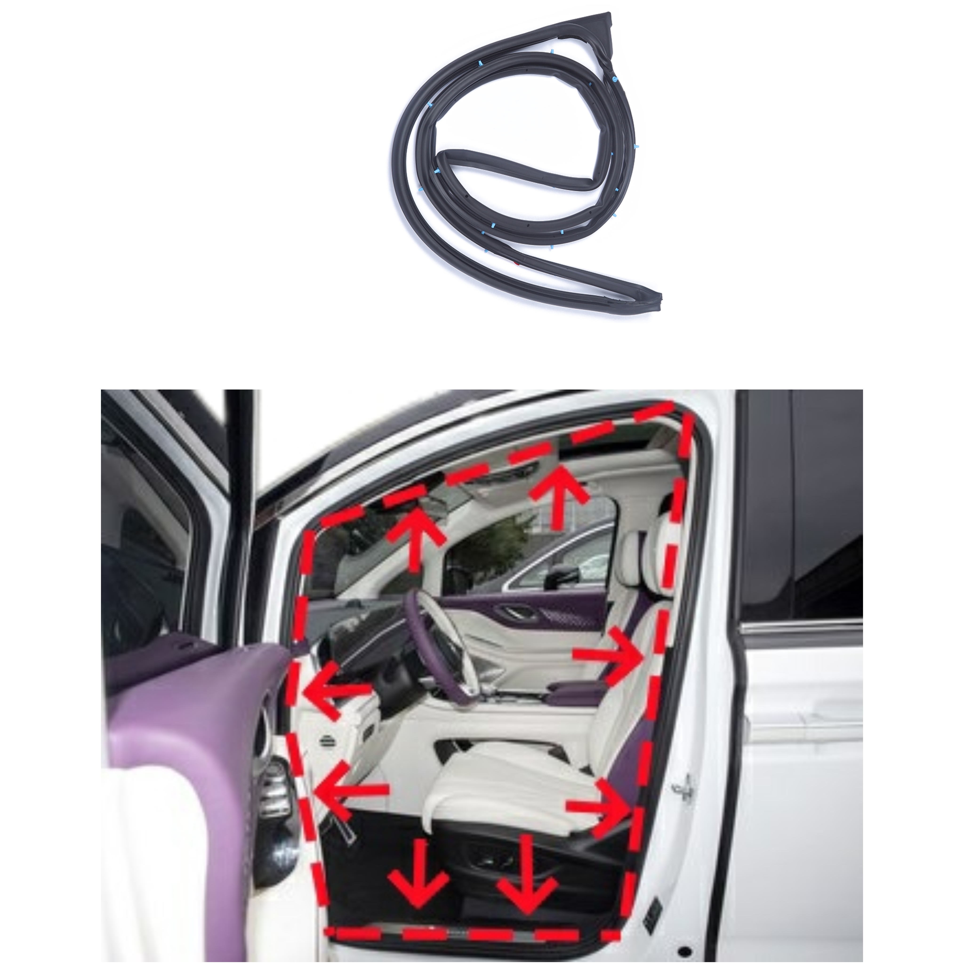 Reliable Front Car Door Left-Right Seal Reliable Front Car Door Left-Right Seal