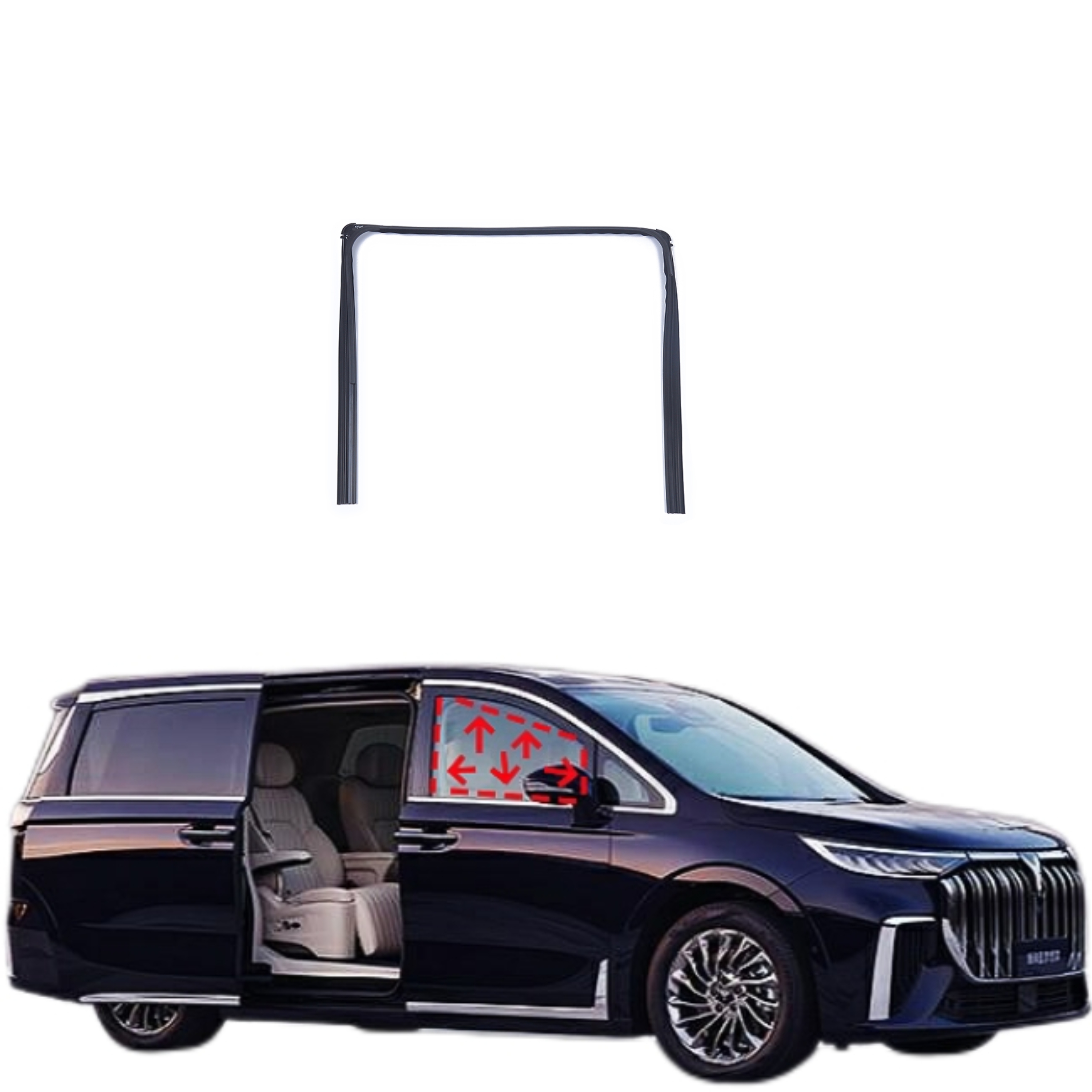 Smooth Front Door Glass Guide Slot Seal Smooth Front Door Glass Guide Slot Seal